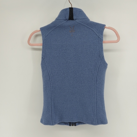 Ibex Merino Wool Knit Vest Blue xs - Picture 3 of 7